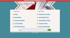 Desktop Screenshot of cheapflightfare.com