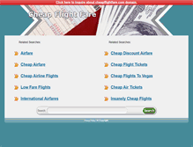 Tablet Screenshot of cheapflightfare.com